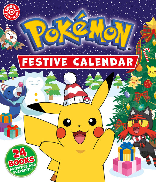 Pokemon: Festive Calendar: A festive collection of 24 books, activities and surprises!: The perfect Christmas Advent Calendar gift for Pokemon fans aged 6 years and over